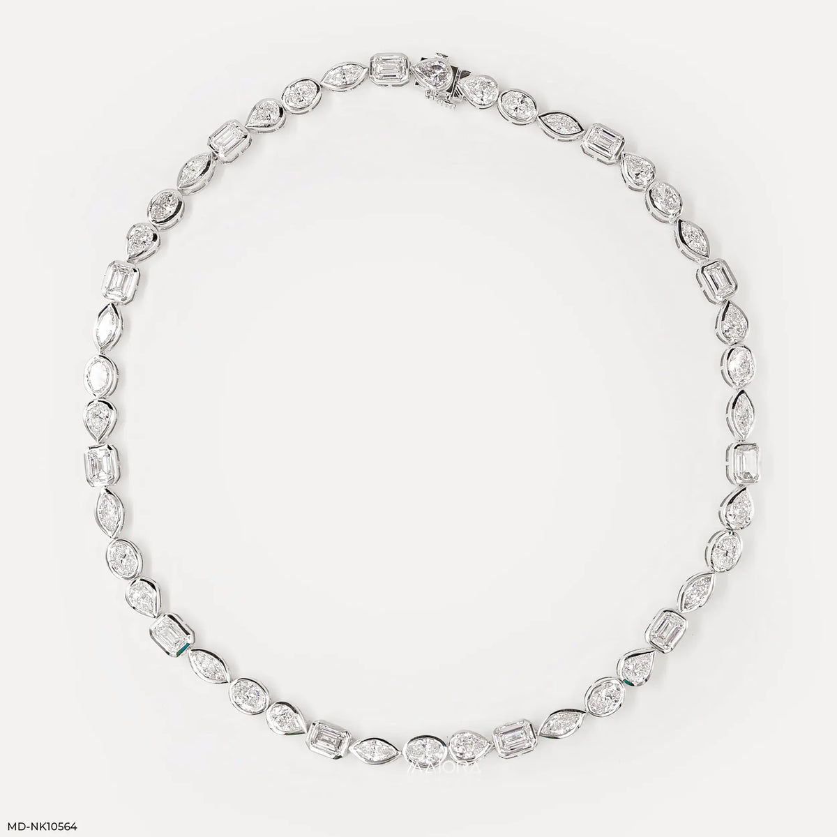 Golden Multi Fancy Shape Diamond Necklace