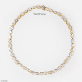 Golden Multi Fancy Shape Diamond Necklace 9K Yellow Gold