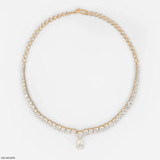 Gracefall Solitaire Diamond Tennis Necklace
