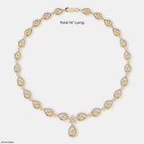 Nexus Pear Diamond Necklace 14K White Gold