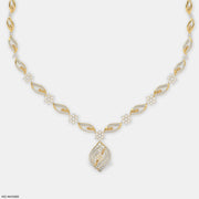 Ethereal Leafy Diamond Necklace 9K Yellow Gold