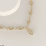 Petal Glam Cluster Diamond Necklace 18K Rose Gold