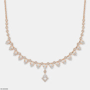 Geometric Kite-Shaped Diamond Necklace