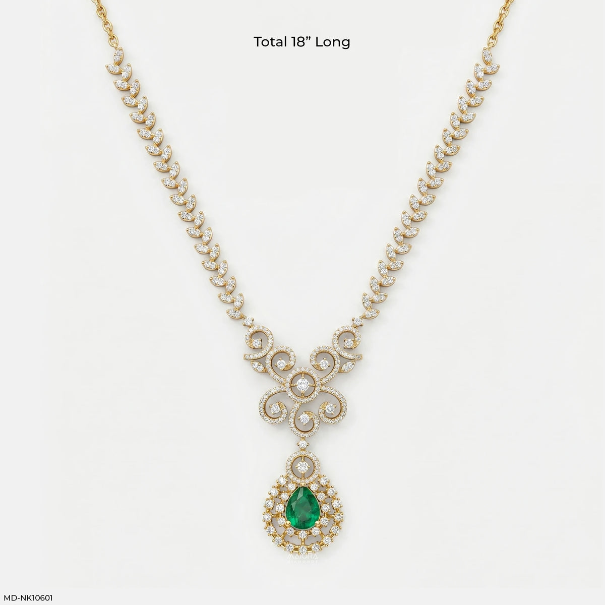 Heritage Emerald Shine Diamond Necklace