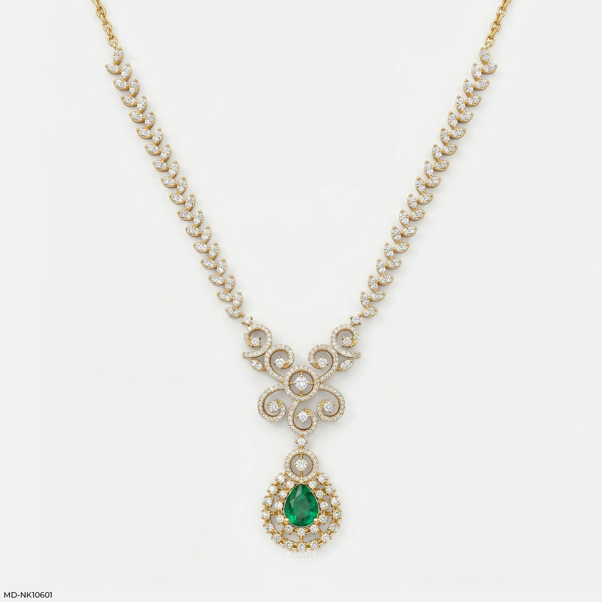 Heritage Emerald Shine Diamond Necklace