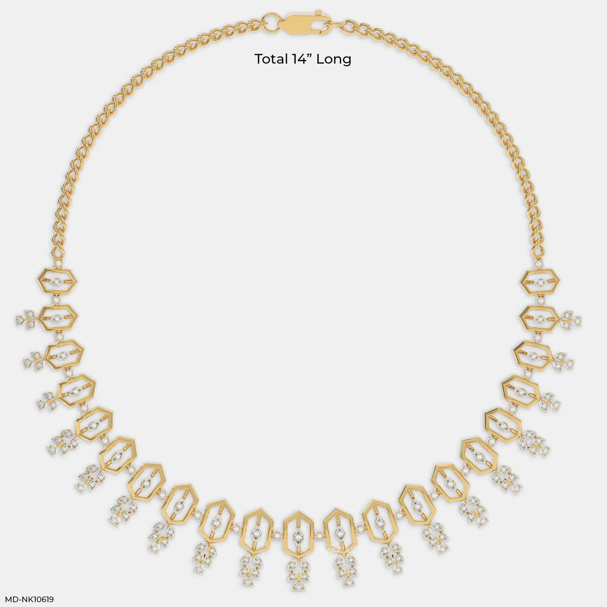 Hexa Leaf Diamond Necklace
