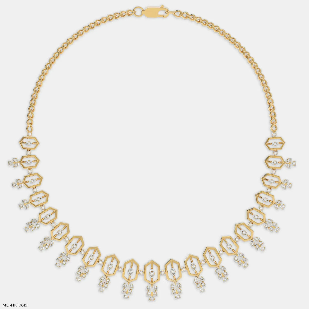 Hexa Leaf Diamond Necklace