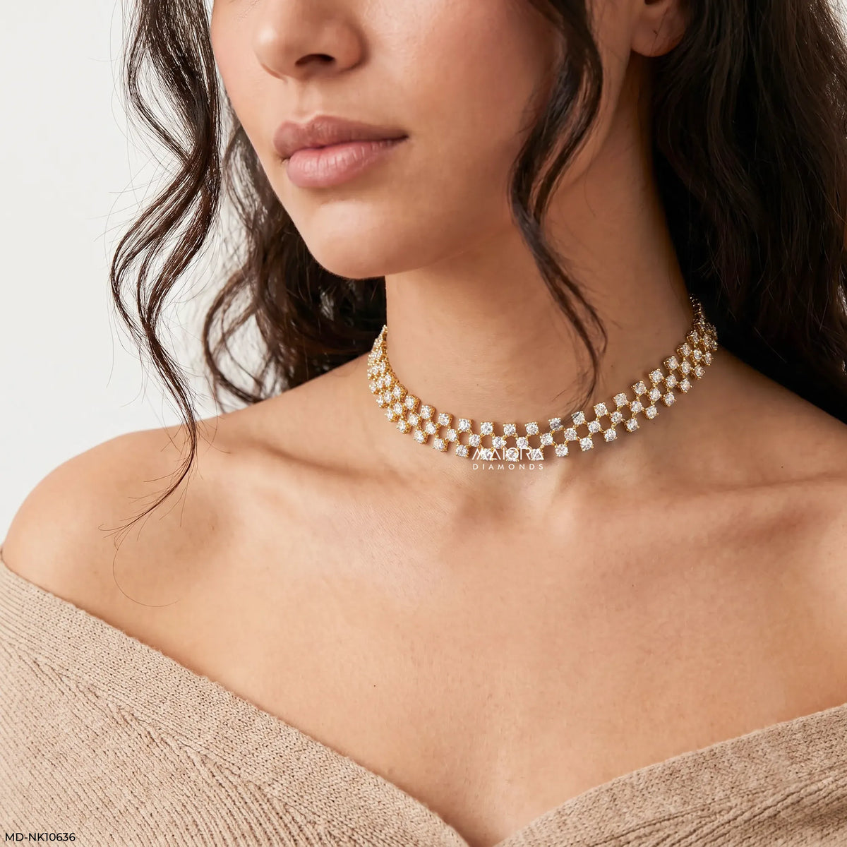 Chex Round Diamond Choker Necklace