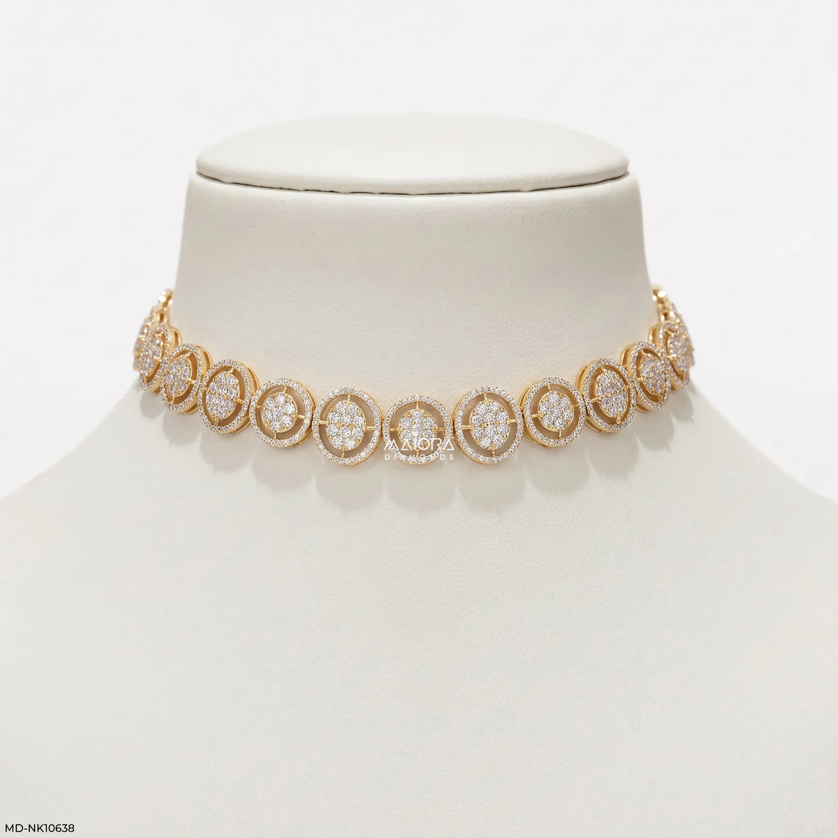 Refracted Shapes Diamond Choker Necklace