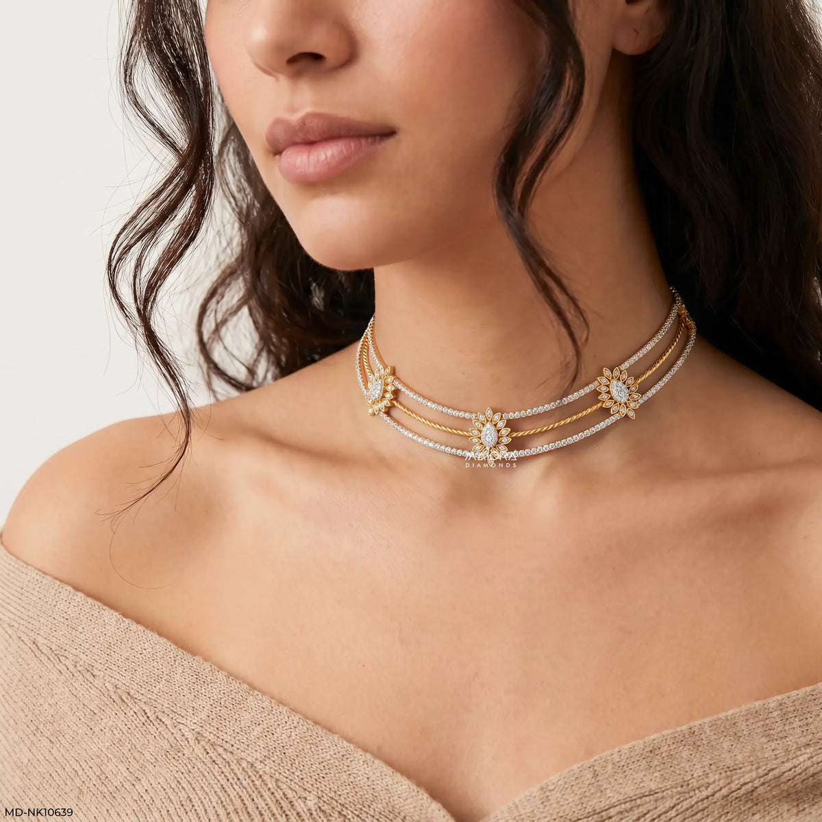 Artistry Blossom Diamond Choker Necklace