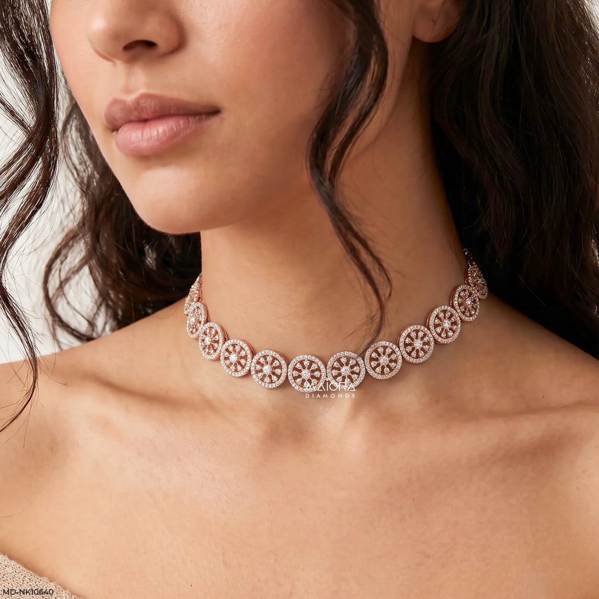 Twilight Cluster Diamond Choker Necklace