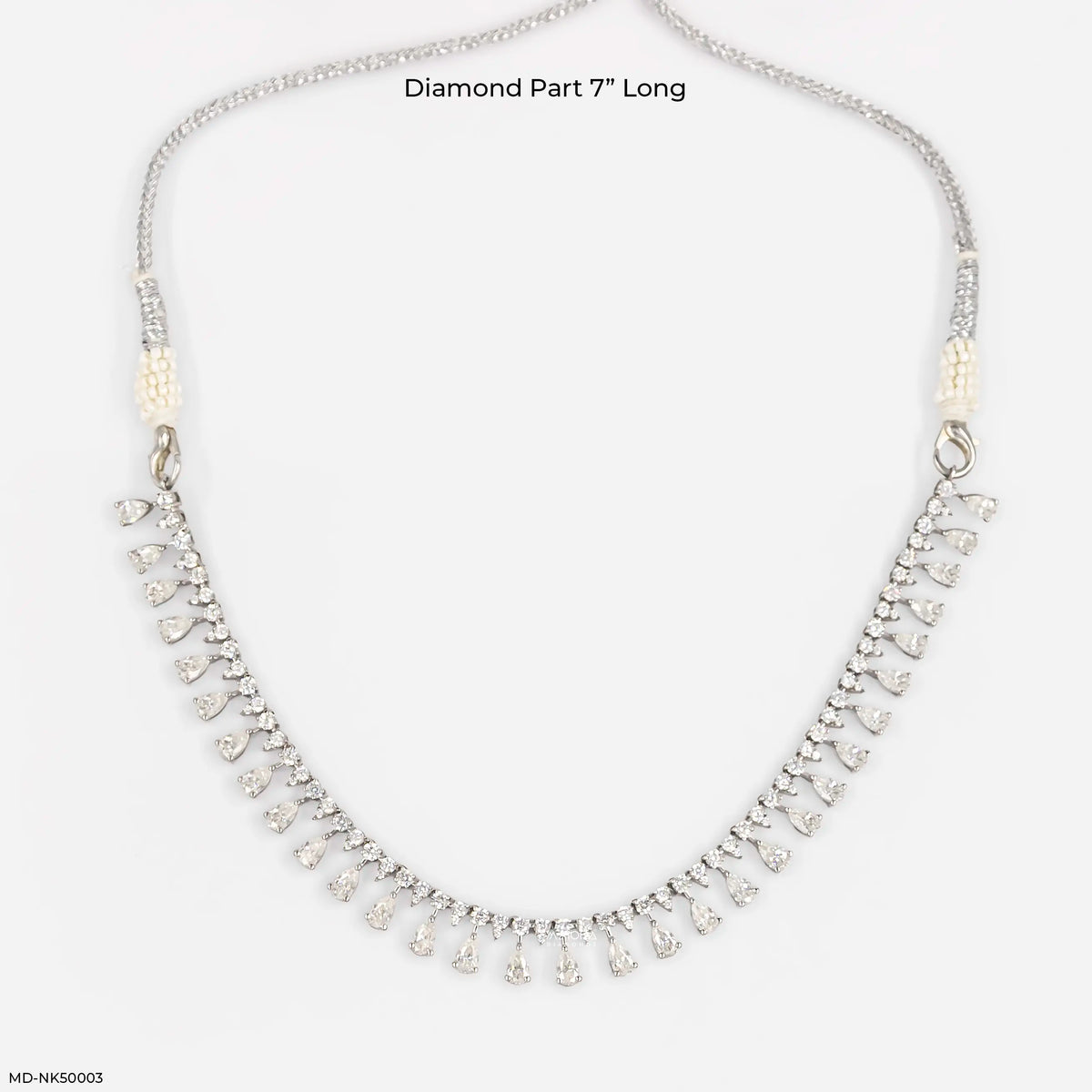 Pear Drop Fringe Lab Diamond Necklace