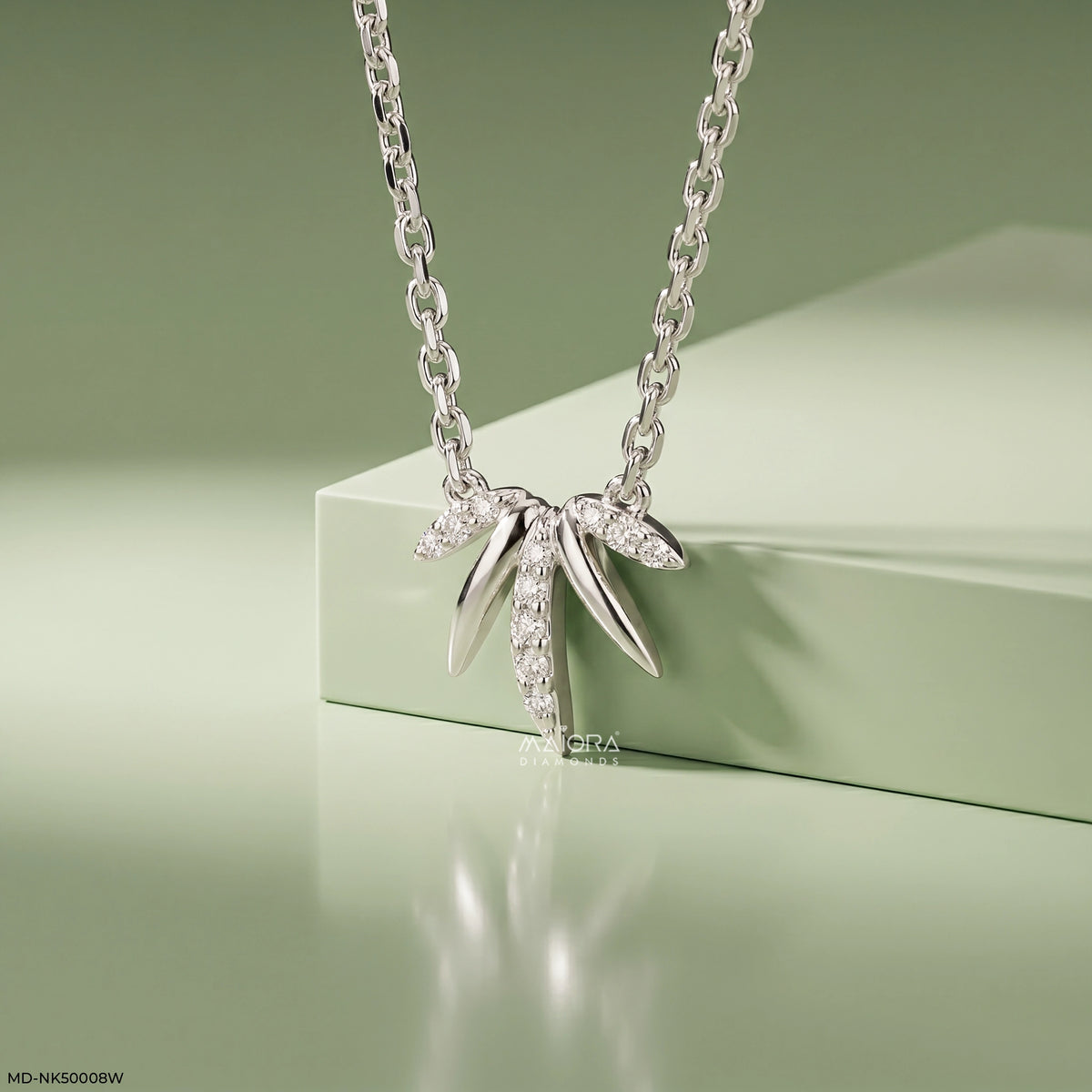Flame Lines Diamond Necklace