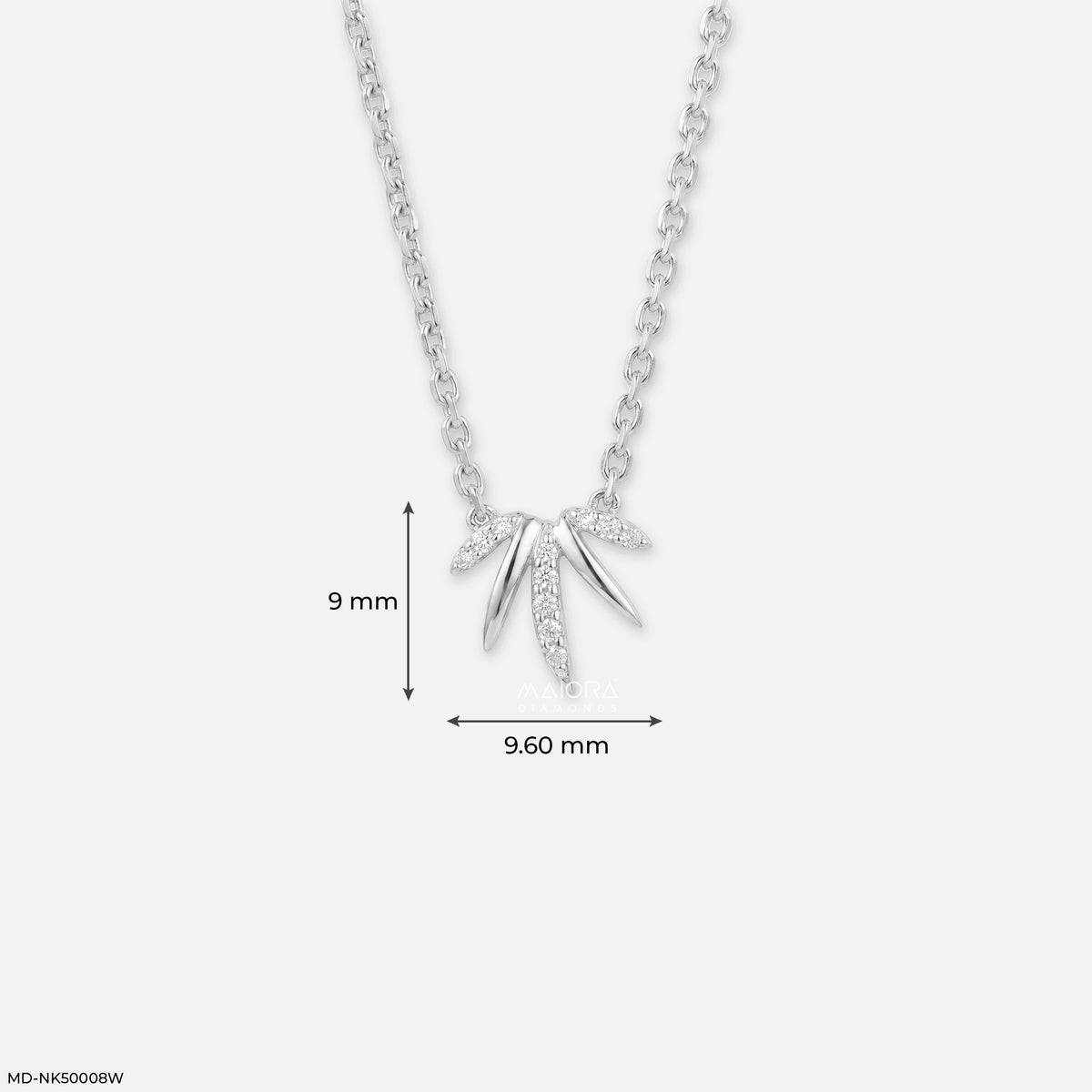 Flame Lines Diamond Necklace