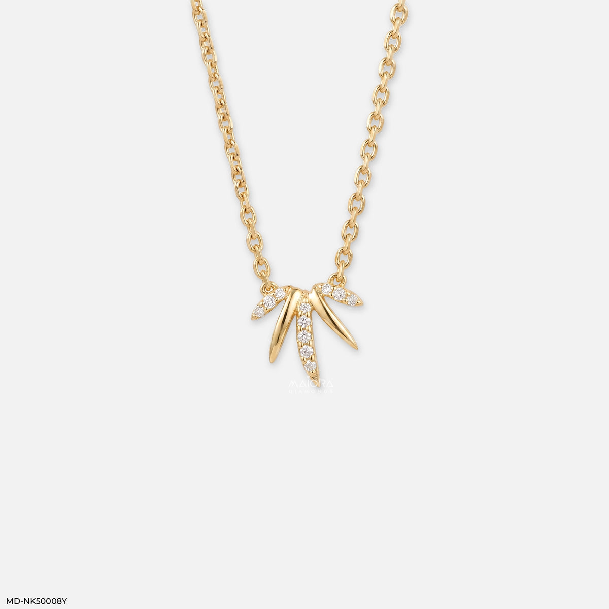 Stylized Ray Diamond Necklace