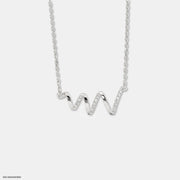 Wavy Pluse Diamond Necklace