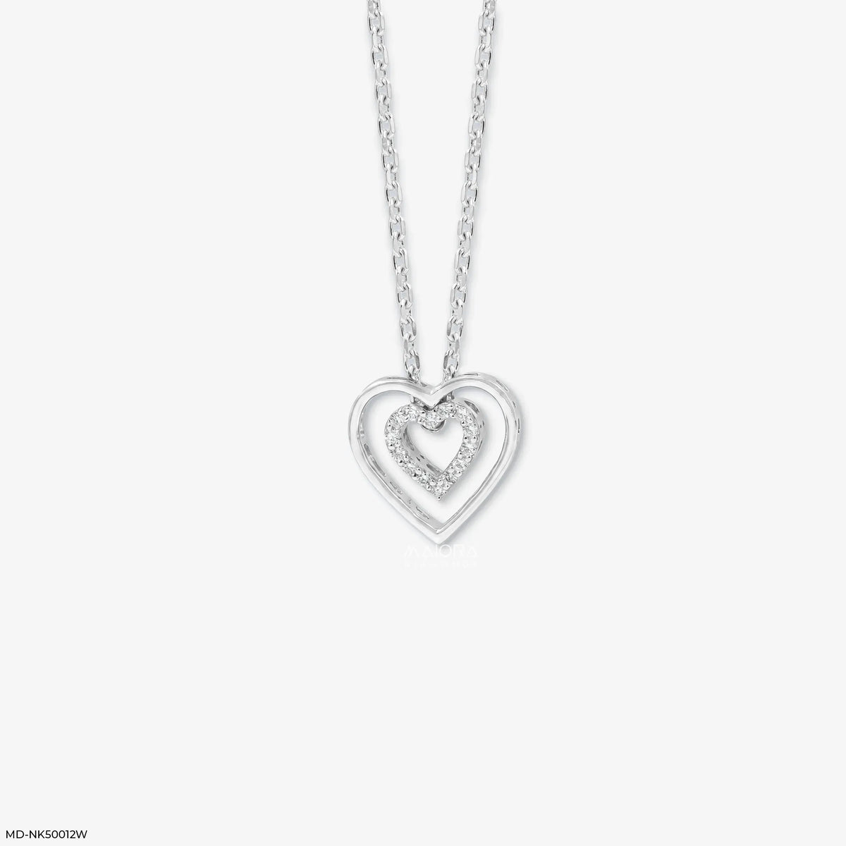Dual Heart Diamond Necklace