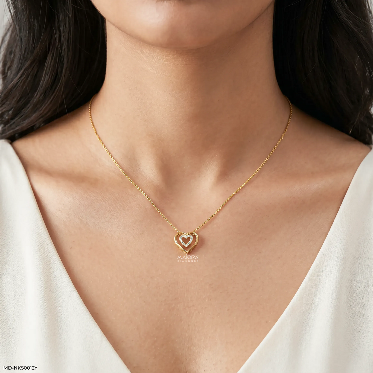 Twin Heart Diamond Necklace
