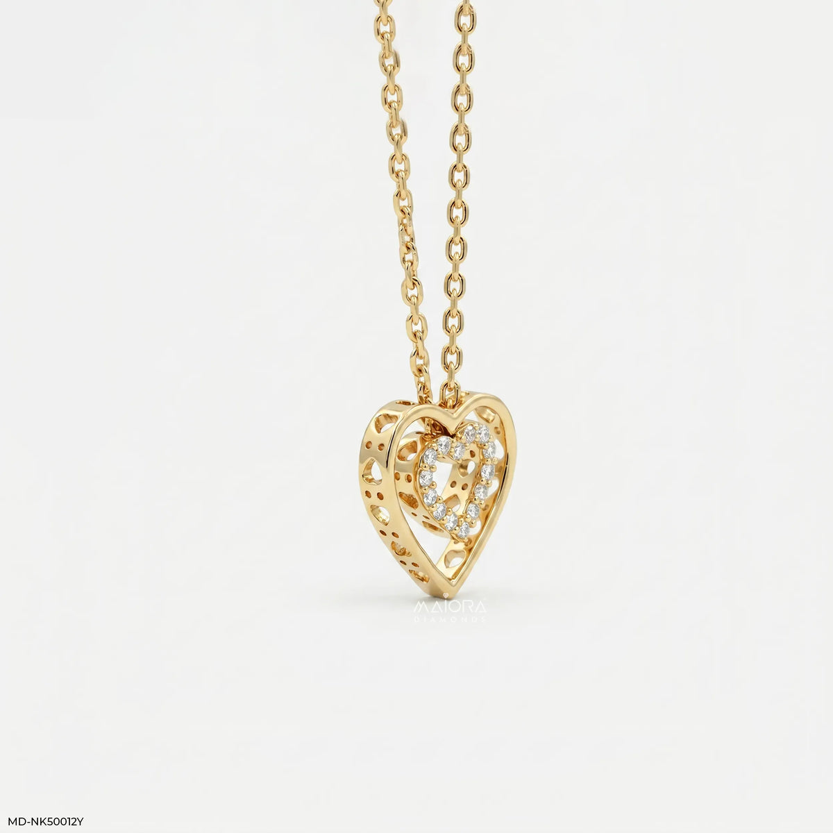 Twin Heart Diamond Necklace