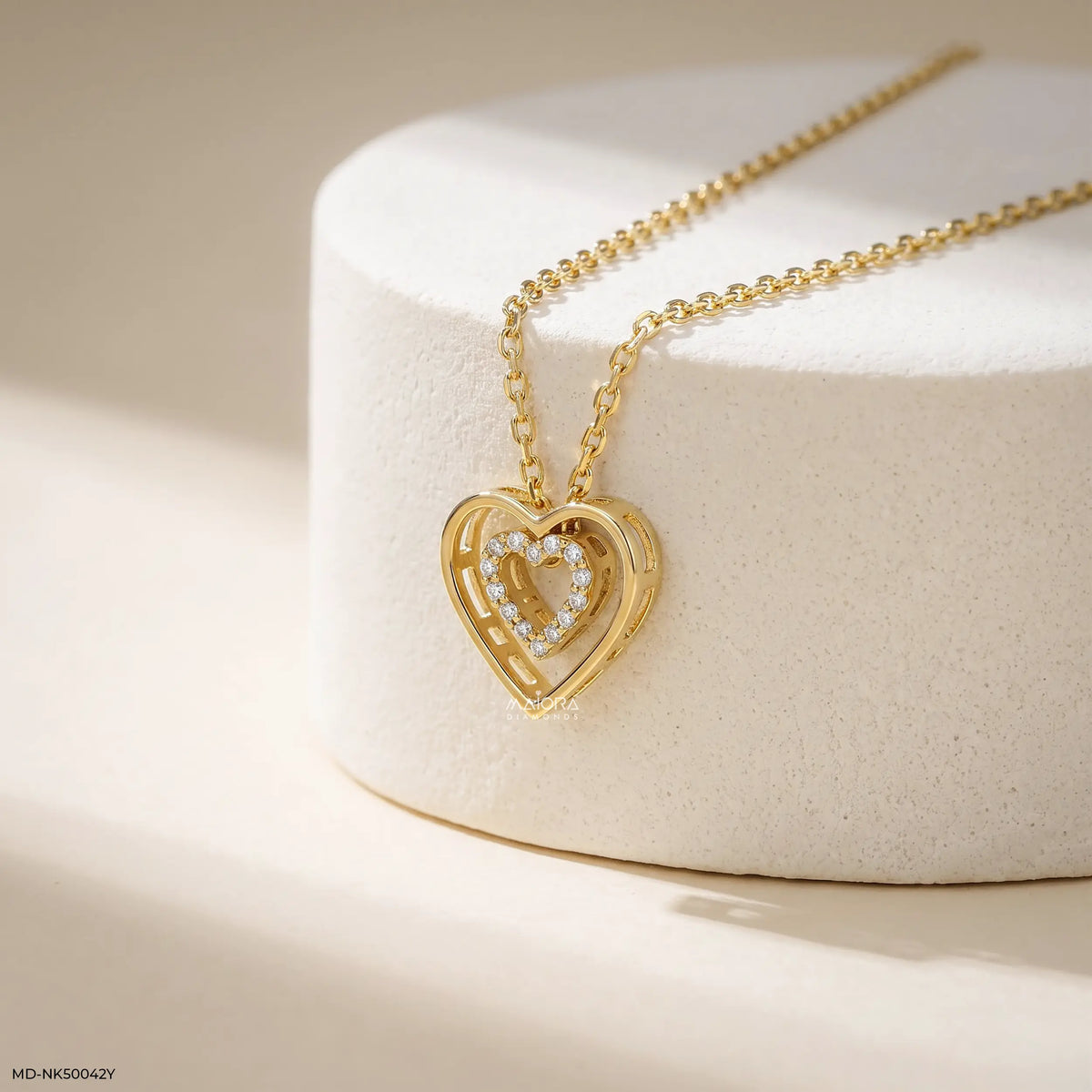 Twin Heart Diamond Necklace
