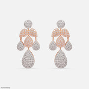 Radiant Raindrop Diamond Earrings 9K Rose Gold