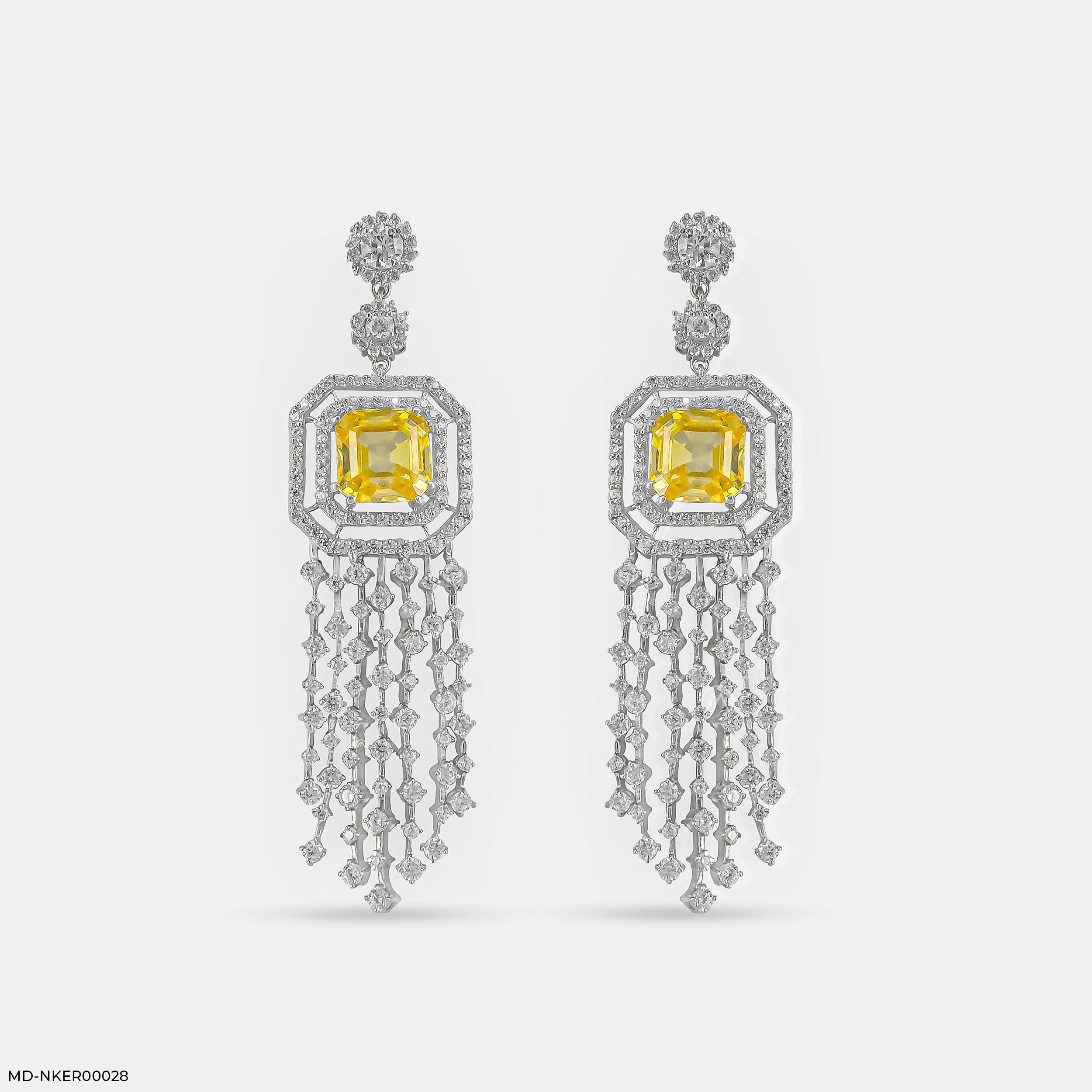 Sunlight Tassel Diamond Earrings
