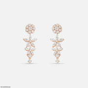 Marquise Petal Bunch Diamond Earrings 9K Rose Gold