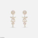 Marquise Petal Bunch Diamond Earrings Platinum 950