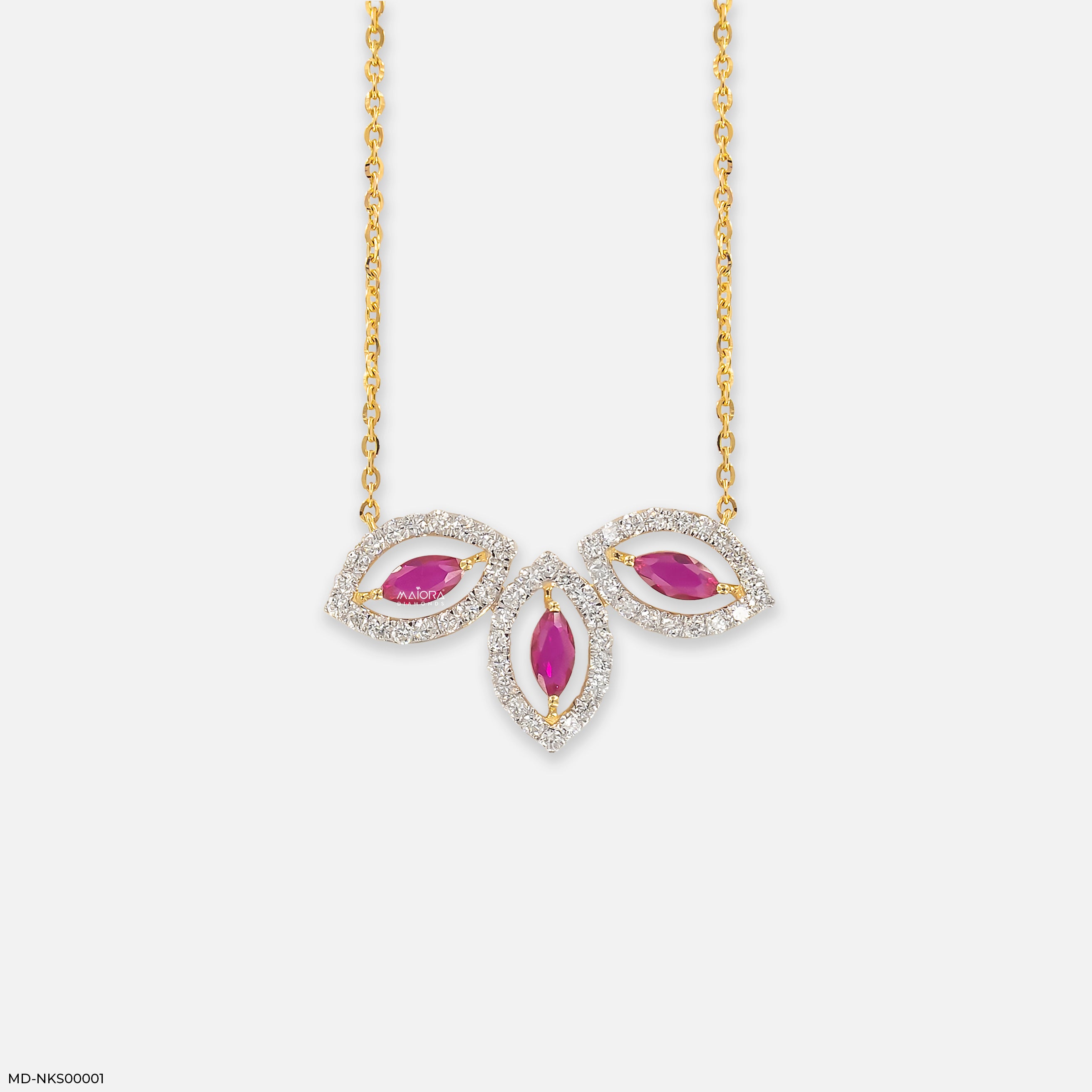 0.75 Carat Petal Cluster Gemstone Lab Diamond Drop Pendant Without Chain