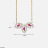 0.75 Carat Petal Cluster Gemstone Lab Diamond Drop Pendant Without Chain 14K Yellow Gold