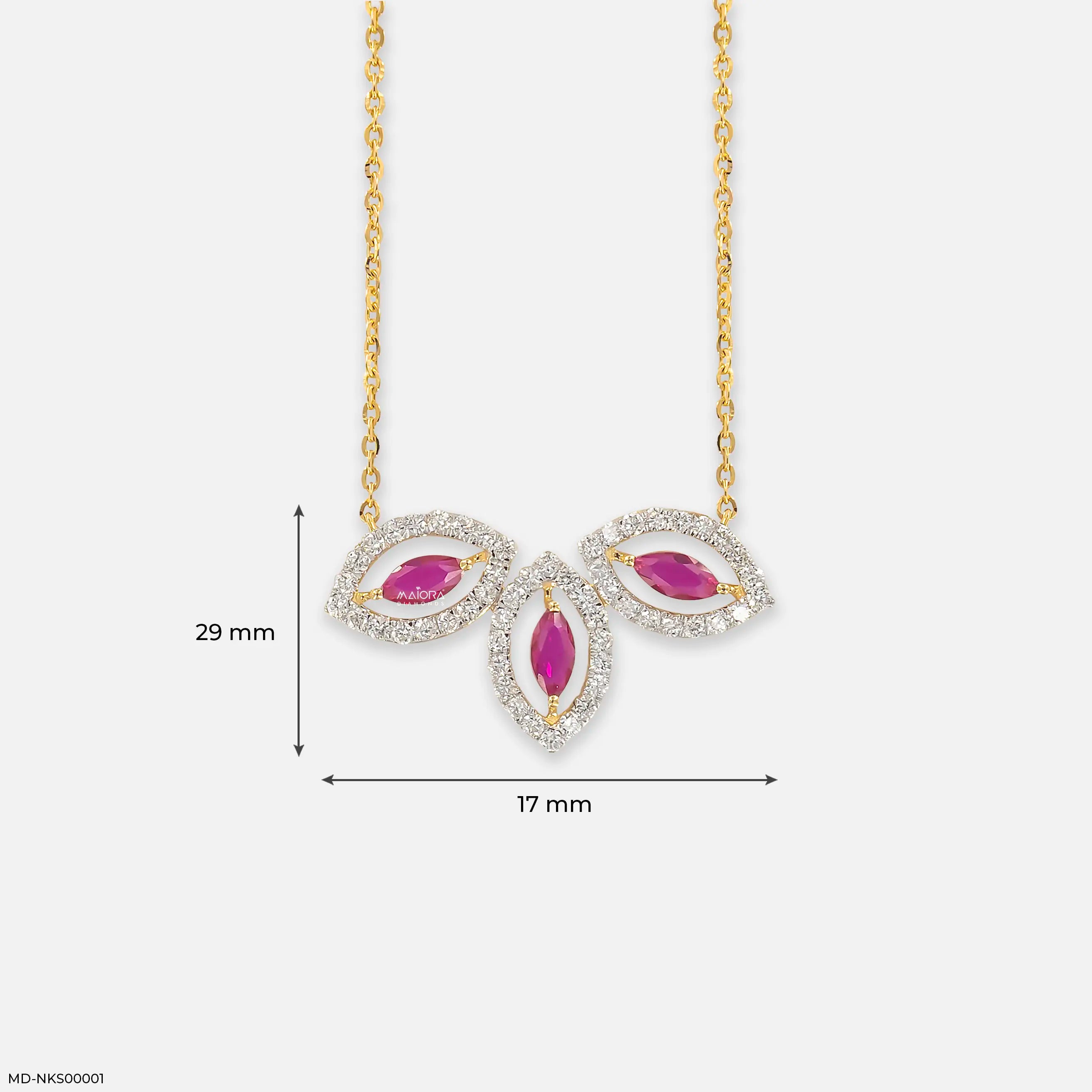 0.75 Carat Petal Cluster Gemstone Lab Diamond Drop Pendant Without Chain