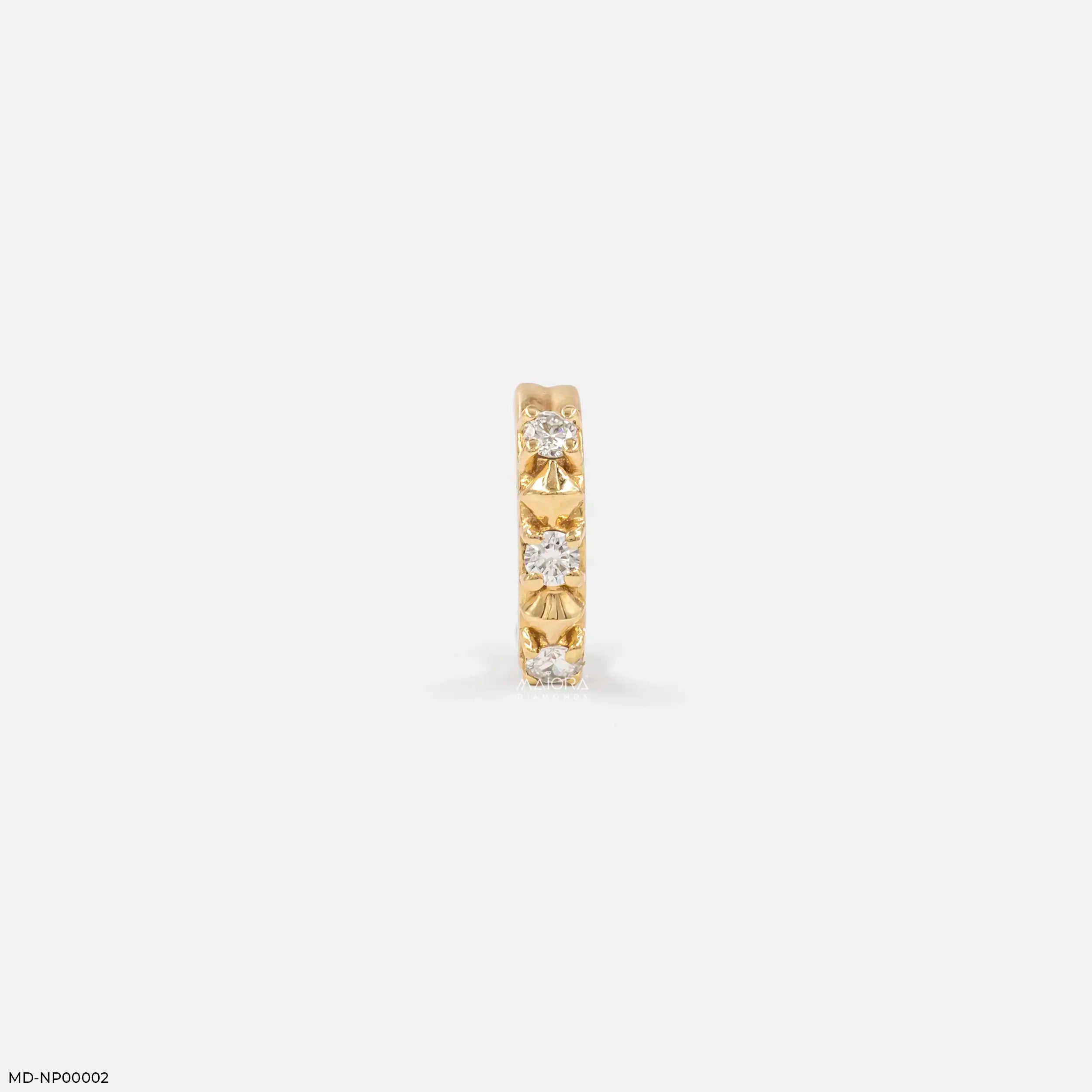 Celestial Path Lab Diamond Nosepin 14K Yellow Gold