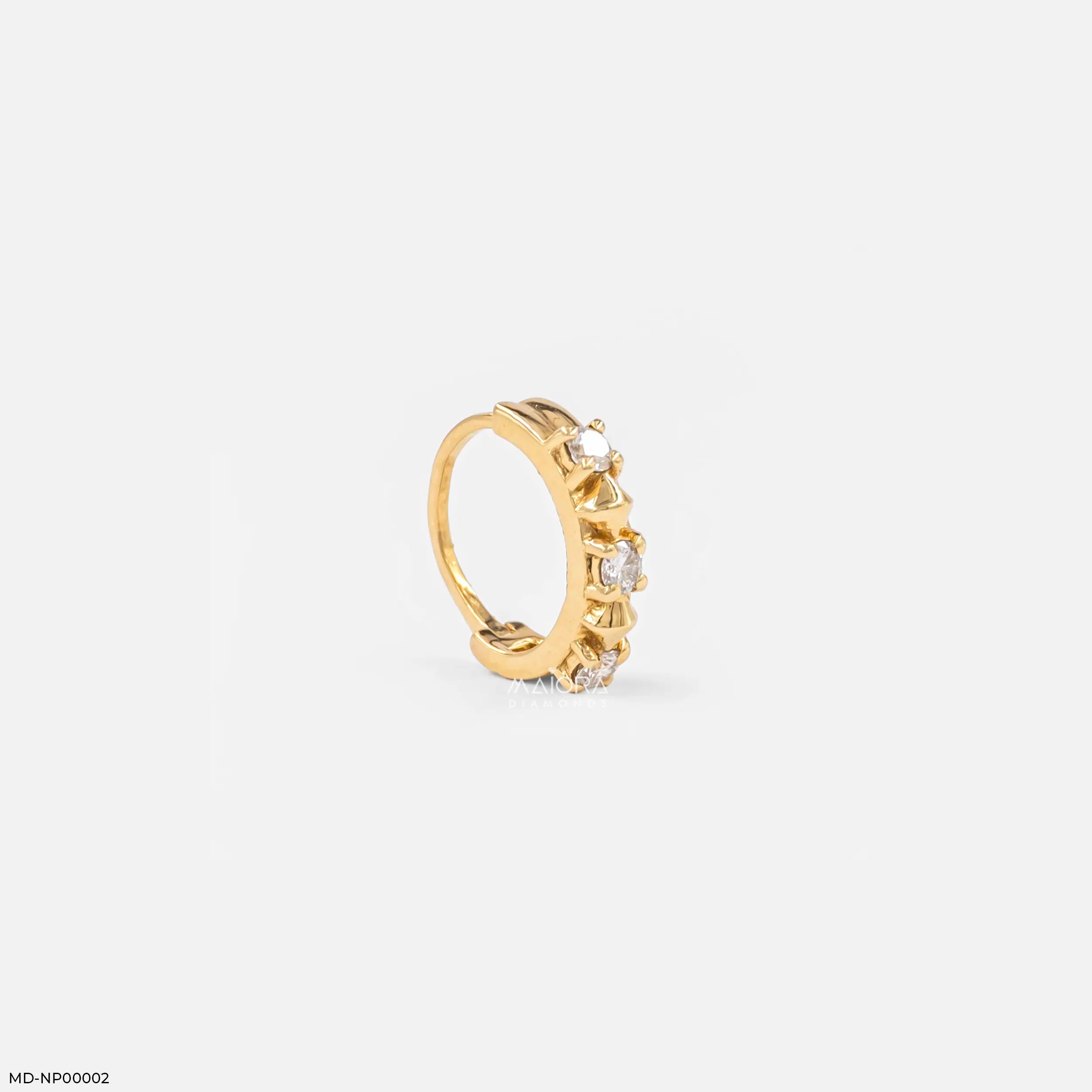 Celestial Path Lab Diamond Nosepin 14K Yellow Gold