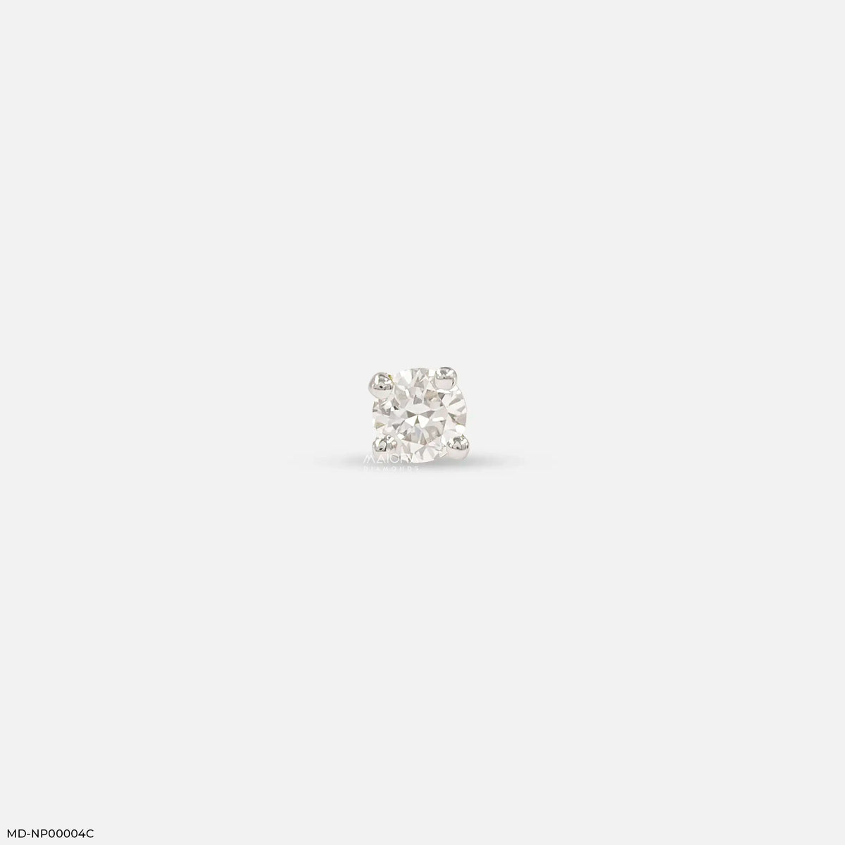 0.05 Cents Round Solitaire Lab Diamond Nosepin