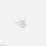 0.05 Cent Dainy Solitaire Lab Diamond Nosepin 14K Yellow Gold
