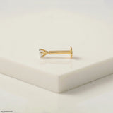 0.05 Cent Dainy Solitaire Lab Diamond Nosepin 14K Yellow Gold