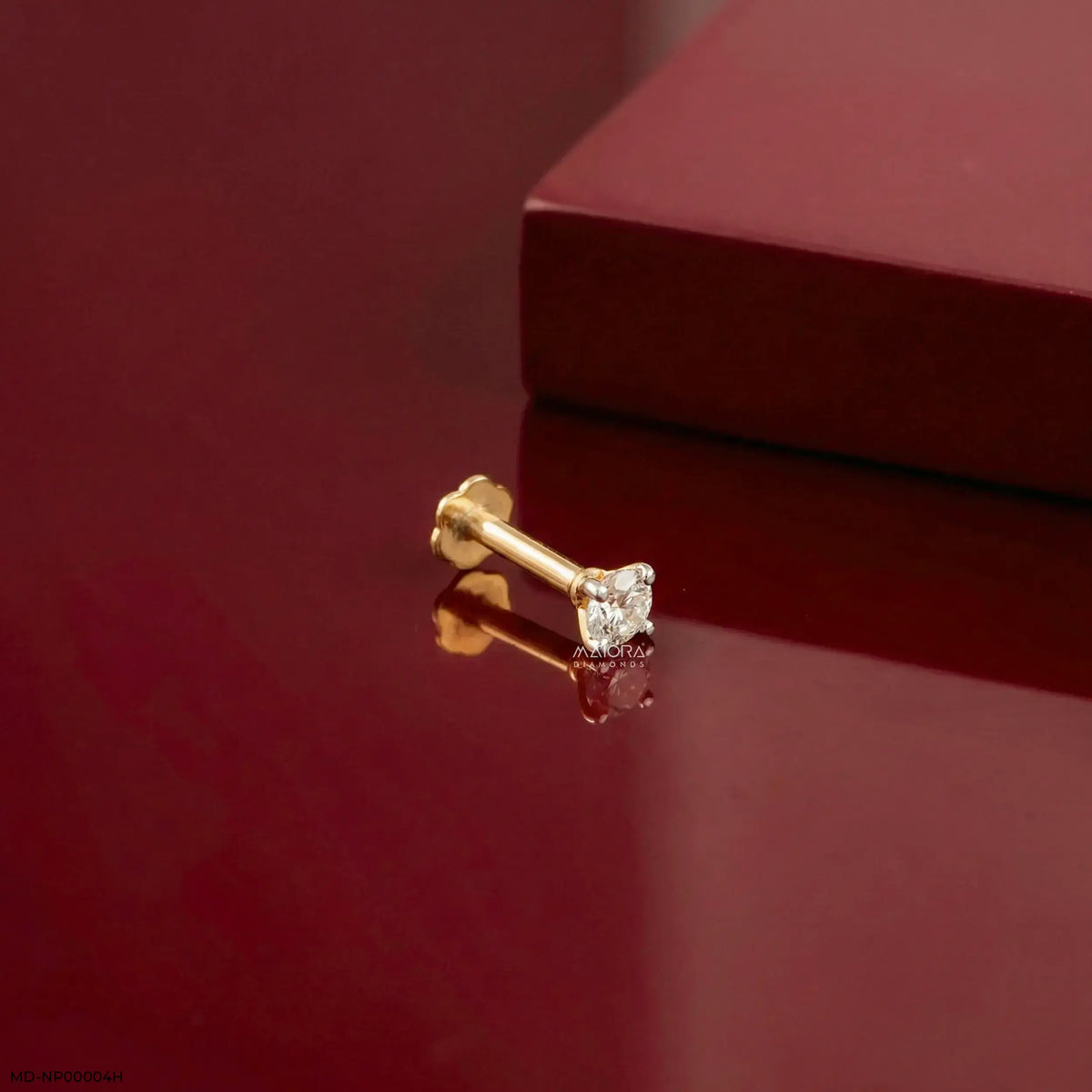 0.1 carat Solitaire Diamond Nose Pin