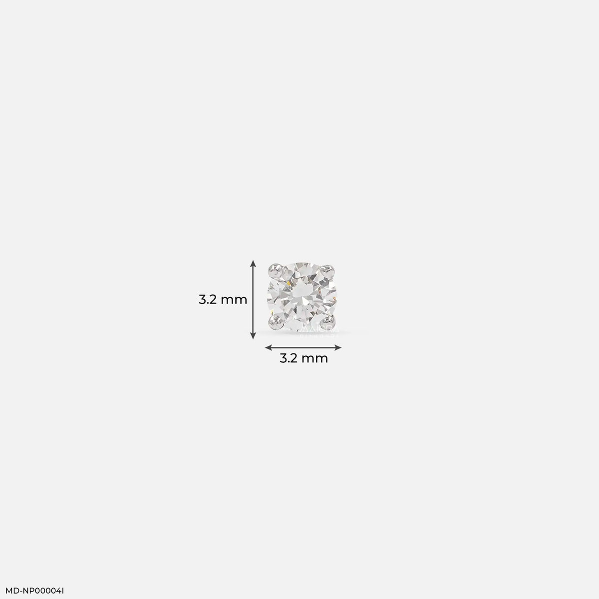 0.1 Carat Solitaire Lab Diamond Nosepin