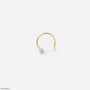 0.05 Cent Round Lab Diamond Nosepin 14K Yellow Gold