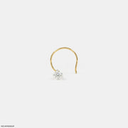 0.11 Carat Round Lab Diamond Stud Nosepin 14K Yellow Gold