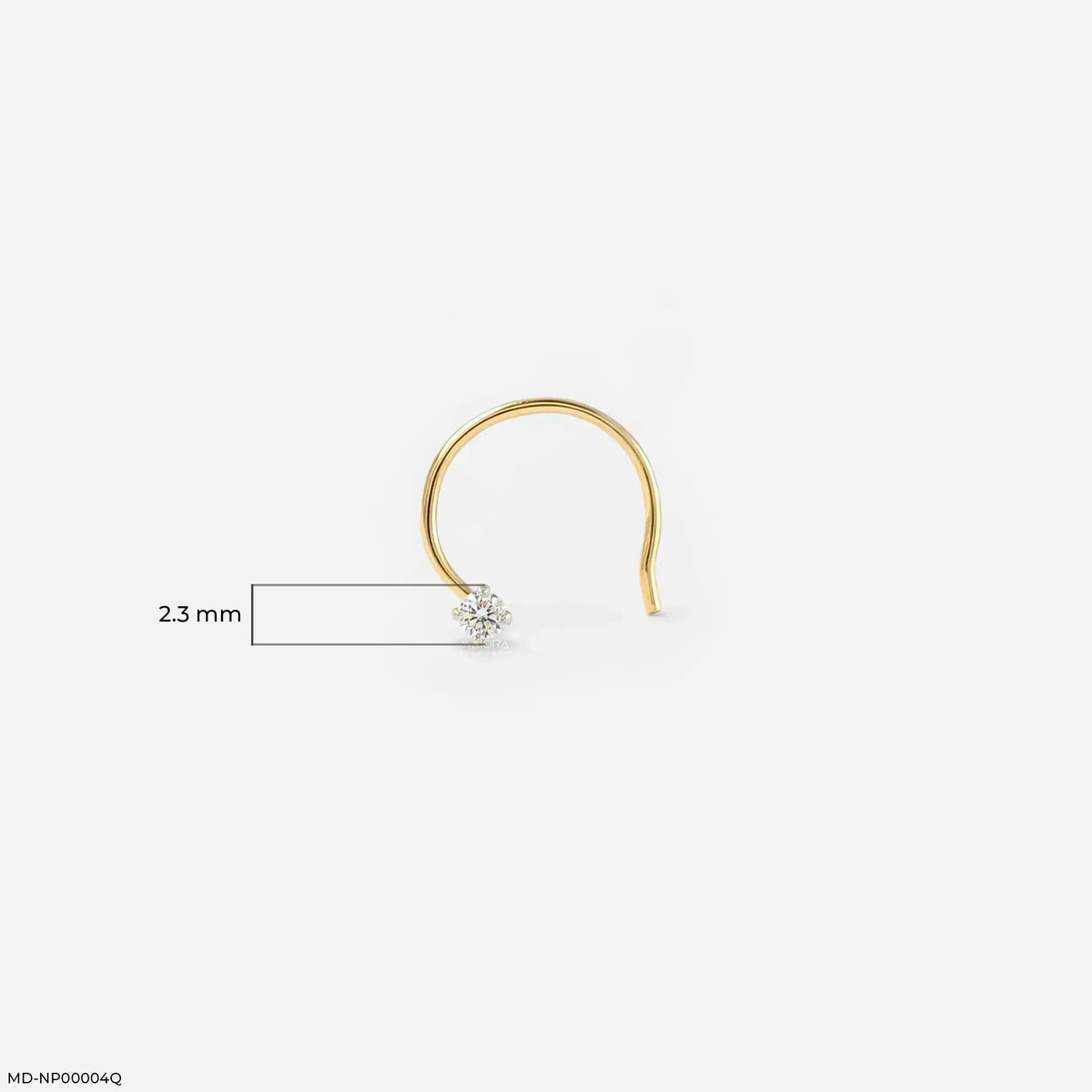 0.090 Cent Solitaire Diamond Nose Pin