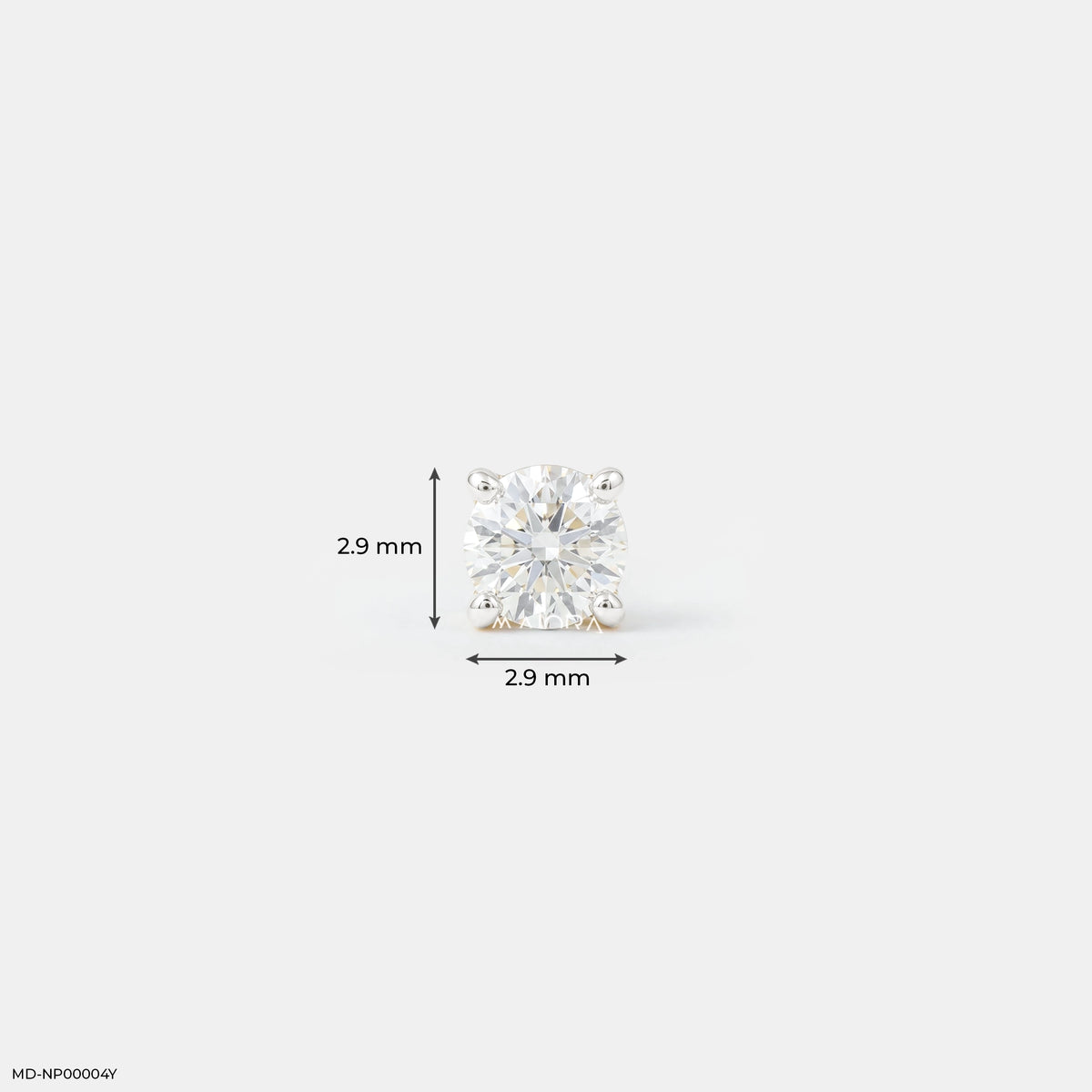 0.15 Carat Bright Solitaire Diamond Nose Pin