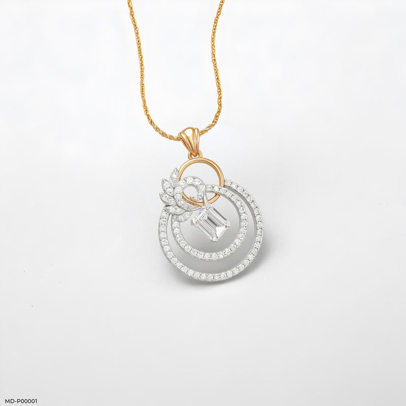 Artistic Circle Pendant Platinum 950