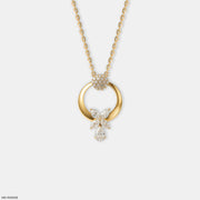 Luminous Crescent Bloom Pendant
