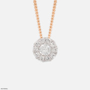 0.5 Carat Circle of Light Pendants 14K Rose Gold