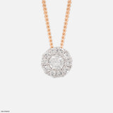 0.5 Carat Circle of Light Pendants 14K Yellow Gold