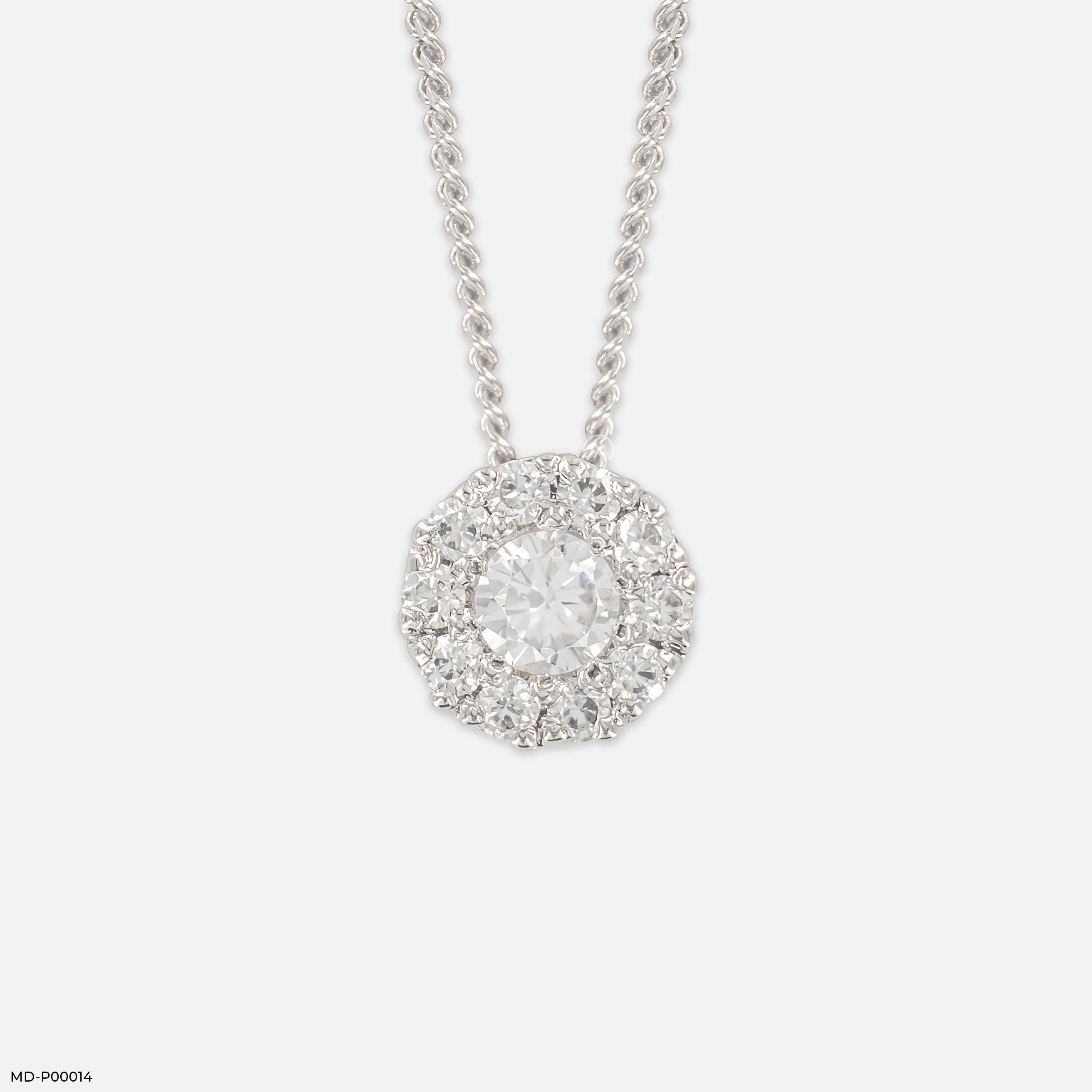 0.5 Carat Circle of Light Pendants 9K White Gold