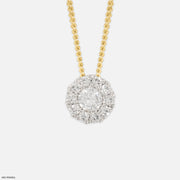 0.5 Carat Circle of Light Pendants 18K Yellow Gold