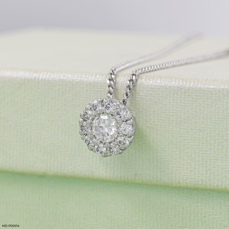 0.5 Carat Circle of Light Pendants 14K Yellow Gold