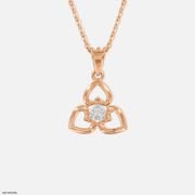 Triple Heart Diamond Pendant 14K Rose Gold